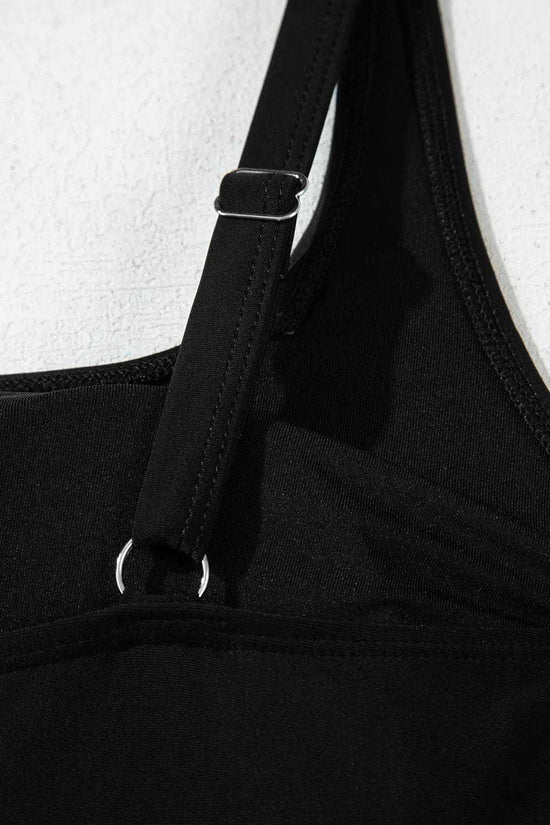 Swim Dresses Sleek Side-Tied Swim Dress