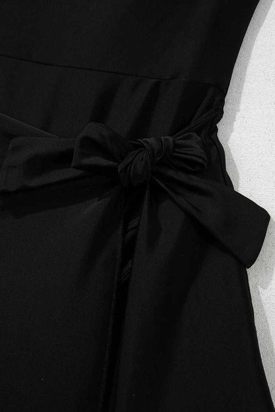 Swim Dresses Sleek Side-Tied Swim Dress