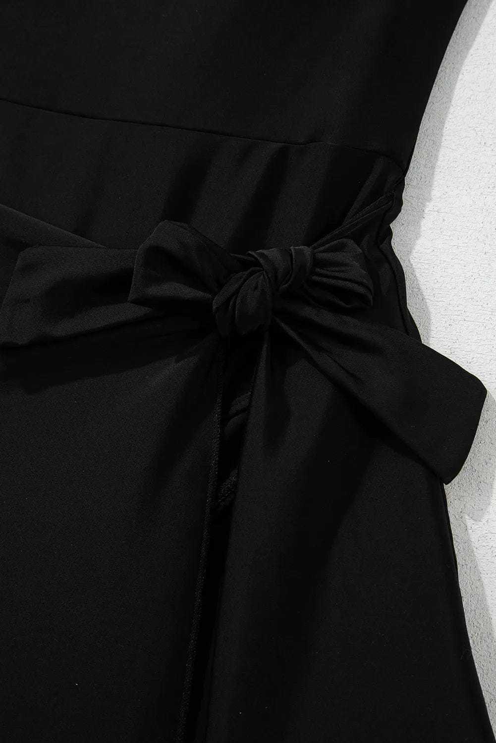 Swim Dresses Sleek Side-Tied Swim Dress