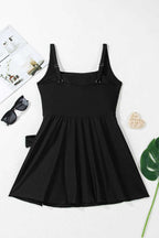 Swim Dresses Sleek Side-Tied Swim Dress