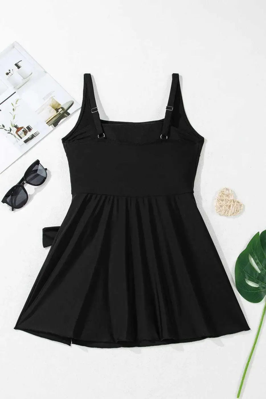 Swim Dresses Sleek Side-Tied Swim Dress