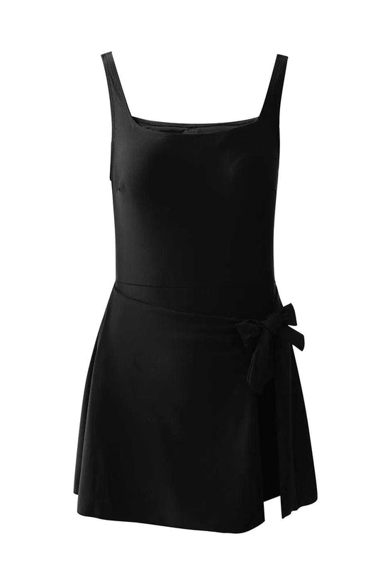 Swim Dresses Sleek Side-Tied Swim Dress