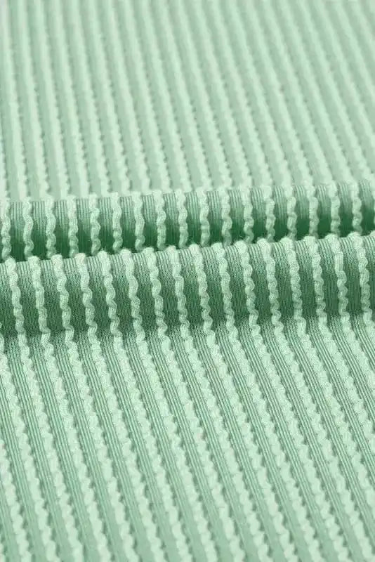 T Shirt Dresses Corded Knit Mini Dress - Mint Green Perfection