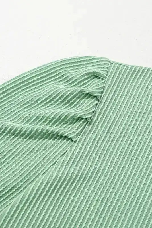 T Shirt Dresses Corded Knit Mini Dress - Mint Green Perfection
