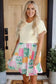 T Shirt Dresses Floral Patchwork Mini Dress - Green