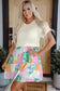 T Shirt Dresses Floral Patchwork Mini Dress - Green
