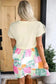 T Shirt Dresses Floral Patchwork Mini Dress - Green
