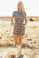 T Shirt Dresses Leopard Print T-Shirt Dress - Brown