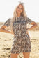 T Shirt Dresses Leopard Print T-Shirt Dress - Brown