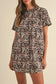 T Shirt Dresses Leopard Print T-Shirt Dress - Brown