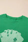 T Shirt Dresses Lucky Charm Rhinestone Dress - Bright Green