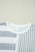 T Shirt Dresses Modern Mix T-Shirt Mini Dress - Grey