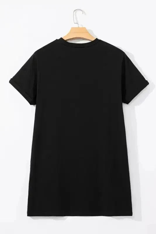 T Shirt Dresses Nashville Guitar Mini Dress Black – Rock & Roll Party Dress