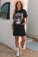 T Shirt Dresses Nashville Guitar Mini Dress Black – Rock & Roll Party Dress