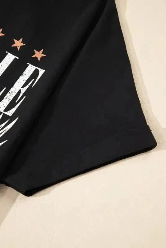 T Shirt Dresses Nashville Guitar Mini Dress Black – Rock & Roll Party Dress