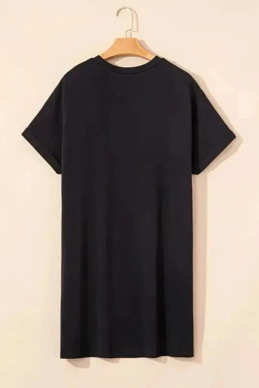 T Shirt Dresses Nashville Guitar Mini Dress Black – Rock & Roll Party Dress