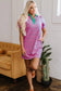 T Shirt Dresses Parisian Stripe Collared Dress - Pink