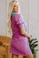 T Shirt Dresses Parisian Stripe Collared Dress - Pink