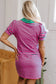 T Shirt Dresses Parisian Stripe Collared Dress - Pink
