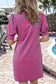 T Shirt Dresses Parisian Stripe Collared Dress - Pink