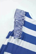 T Shirt Dresses Sooty Stripe Swirl Tunic Dress