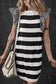 T Shirt Dresses Sooty Stripe Swirl Tunic Dress