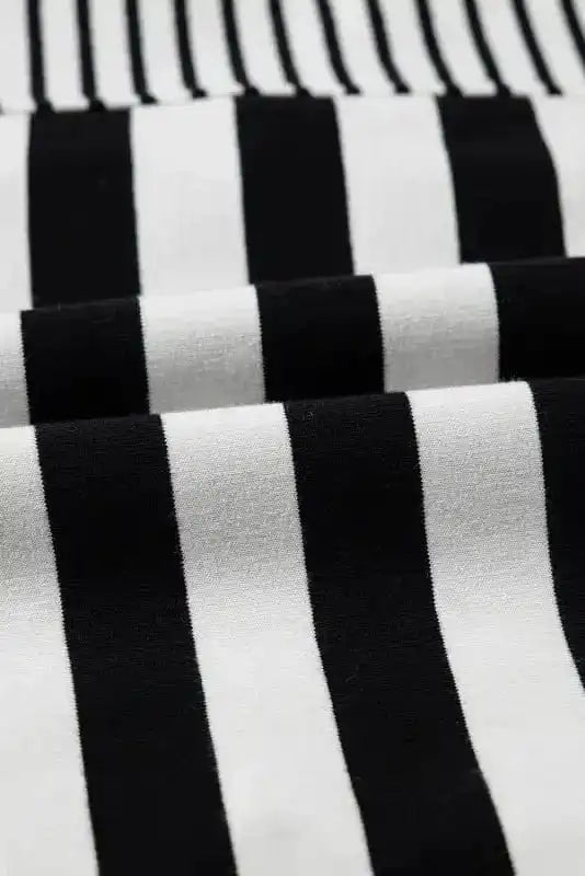 T Shirt Dresses Sport Luxe Polo Dress - Black Stripe