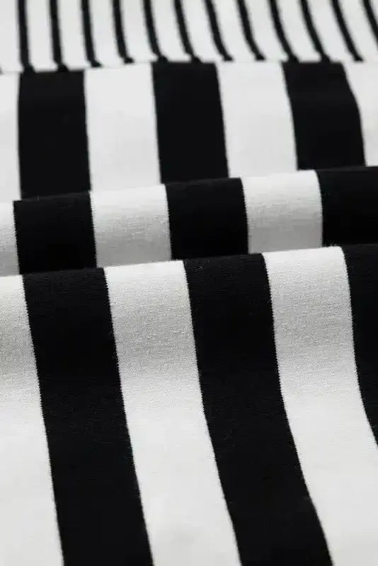 T Shirt Dresses Sport Luxe Polo Dress - Black Stripe