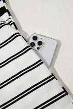 T Shirt Dresses Sport Luxe Polo Dress - Black Stripe