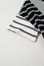 T Shirt Dresses Sport Luxe Polo Dress - Black Stripe