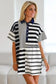 T Shirt Dresses Sport Luxe Polo Dress - Black Stripe