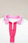 T Shirt Dresses Striped Color Block T-Shirt Dress - White