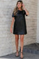 T Shirt Dresses Vegan Leather T-shirt Dress - Loose Fit