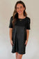 T Shirt Dresses Vegan Leather T-shirt Dress - Loose Fit