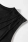 Tank Tops Black Crew Neck Pleated Tank Top