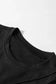 Tank Tops Black Crew Neck Pleated Tank Top