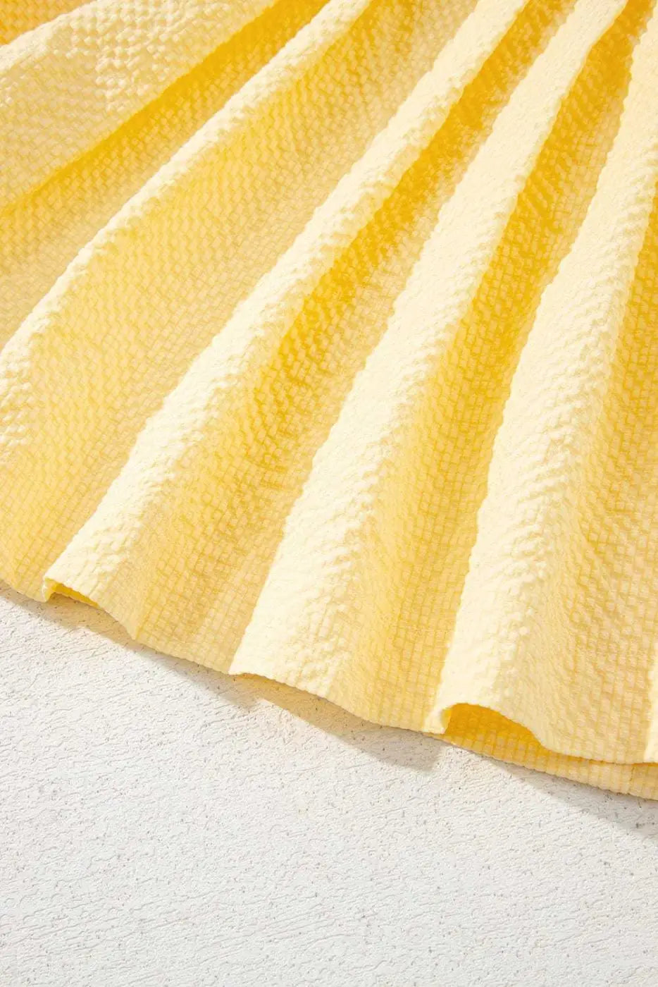 Tank Tops Fashionfitz Yellow Pleated Tank Top for Women