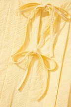 Tank Tops Fashionfitz Yellow Pleated Tank Top for Women