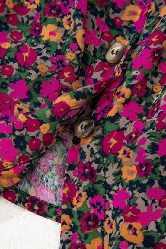 Tank Tops Floral Tank Top - Rose Boho Frilled Straps