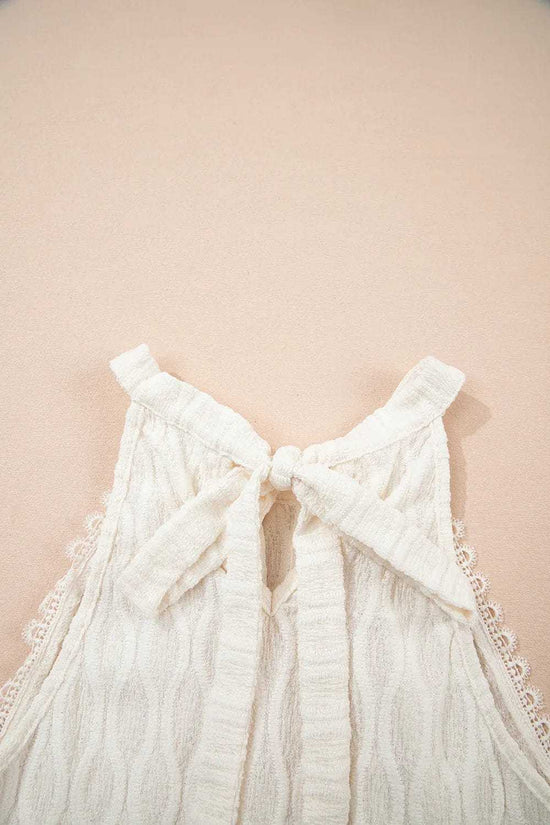 Tank Tops Frenchy Lace Halter Tank Top