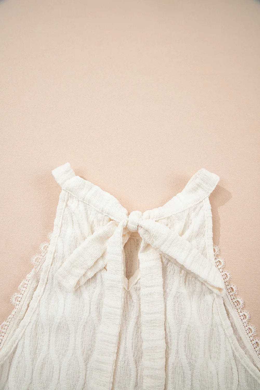 Tank Tops Frenchy Lace Halter Tank Top