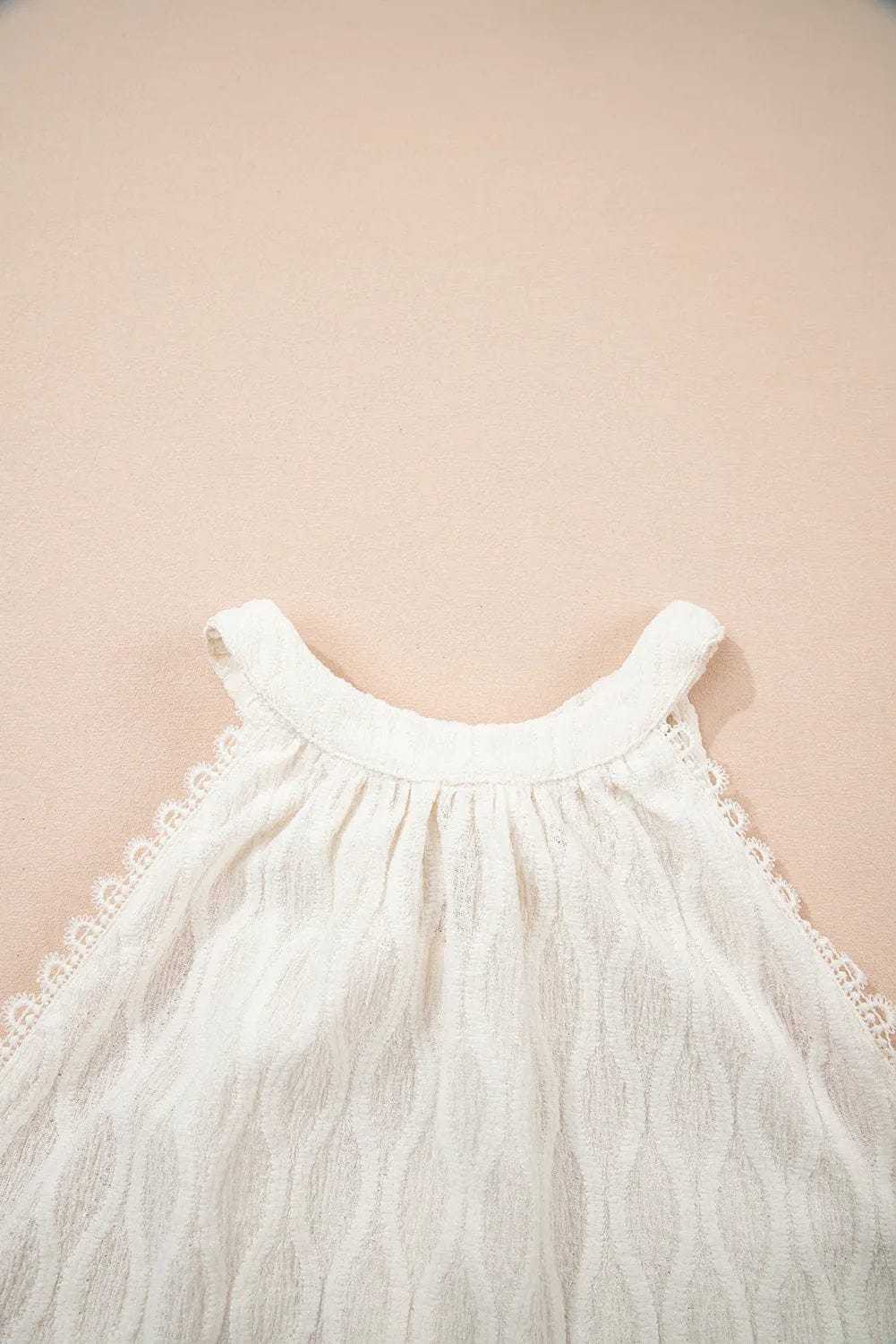 Tank Tops Frenchy Lace Halter Tank Top