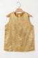 Tank Tops Gold Metal Tank Top