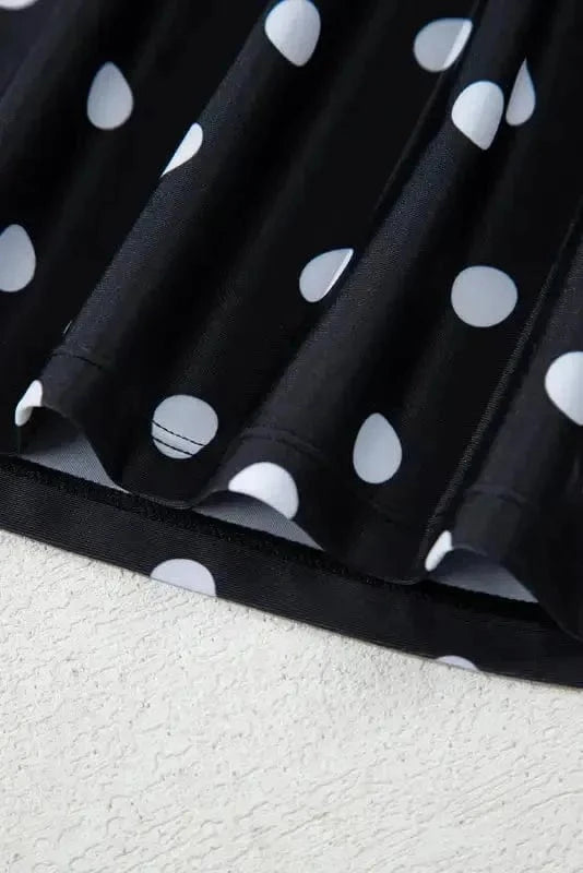 Tankinis Black Polka Dot Tankini Set