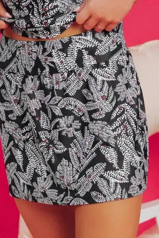 Tankinis Black Splash Skirt Tankini