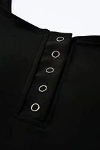 Tankinis Black Square Neck Tankini Set – Sleeveless Swimwear