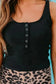 Tankinis Black Square Neck Tankini Set – Sleeveless Swimwear