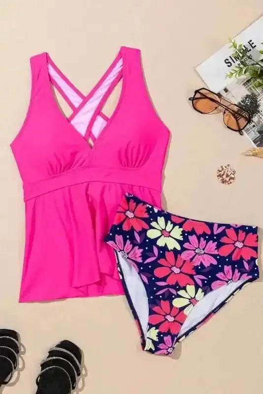 Tankinis Floral Bottom Tankini Set