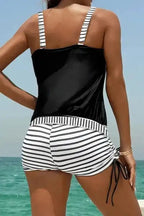 Tankinis Monochrome Striped Tankini Set