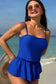 Tankinis Navy Peplum Charm Tankini